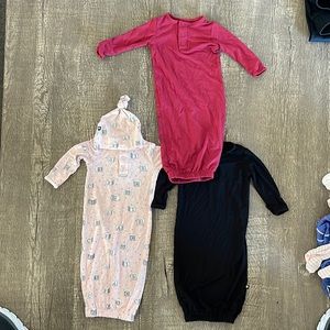 3 Sweet Bamboo receiving gowns.